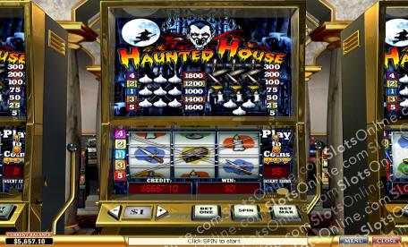 Play No Download Haunted House Slot Machine Free Here